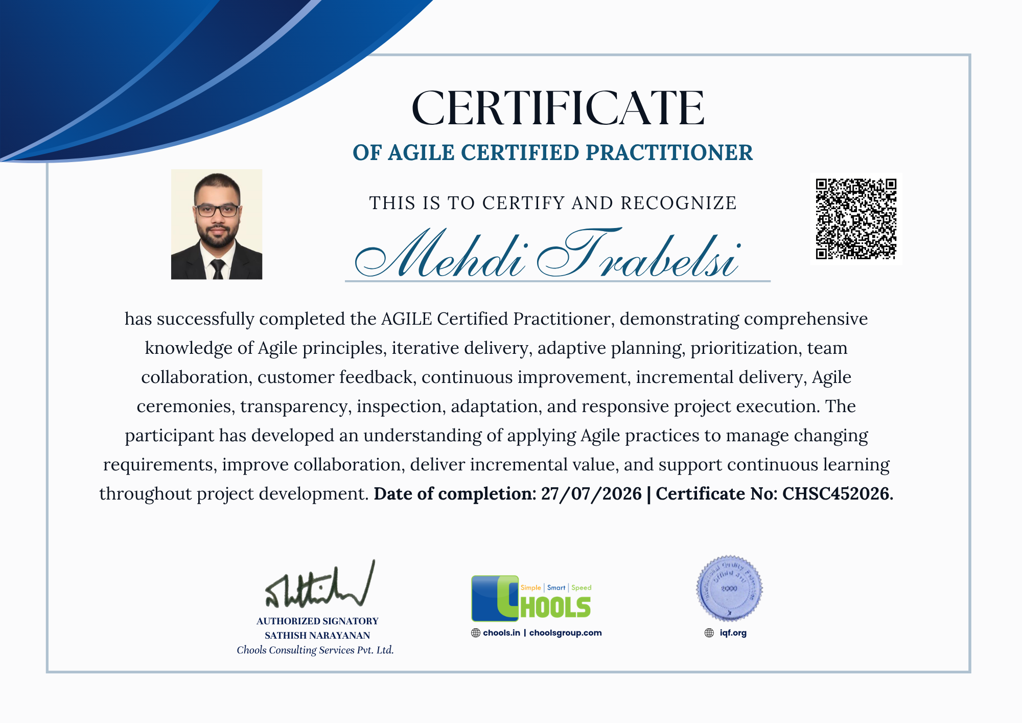 Emerging Business Program Certificate